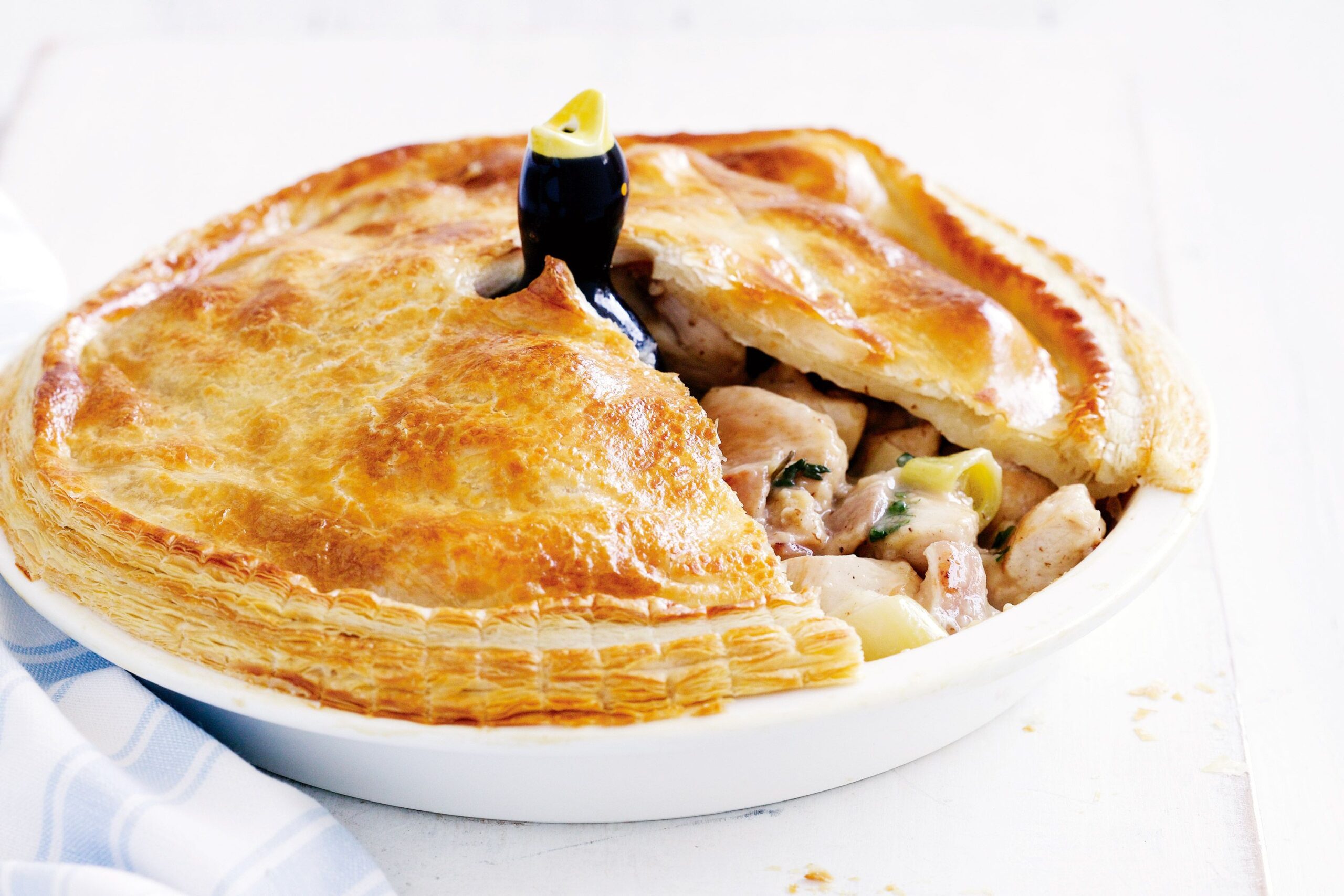 Chicken, Ham, and Leek Pie